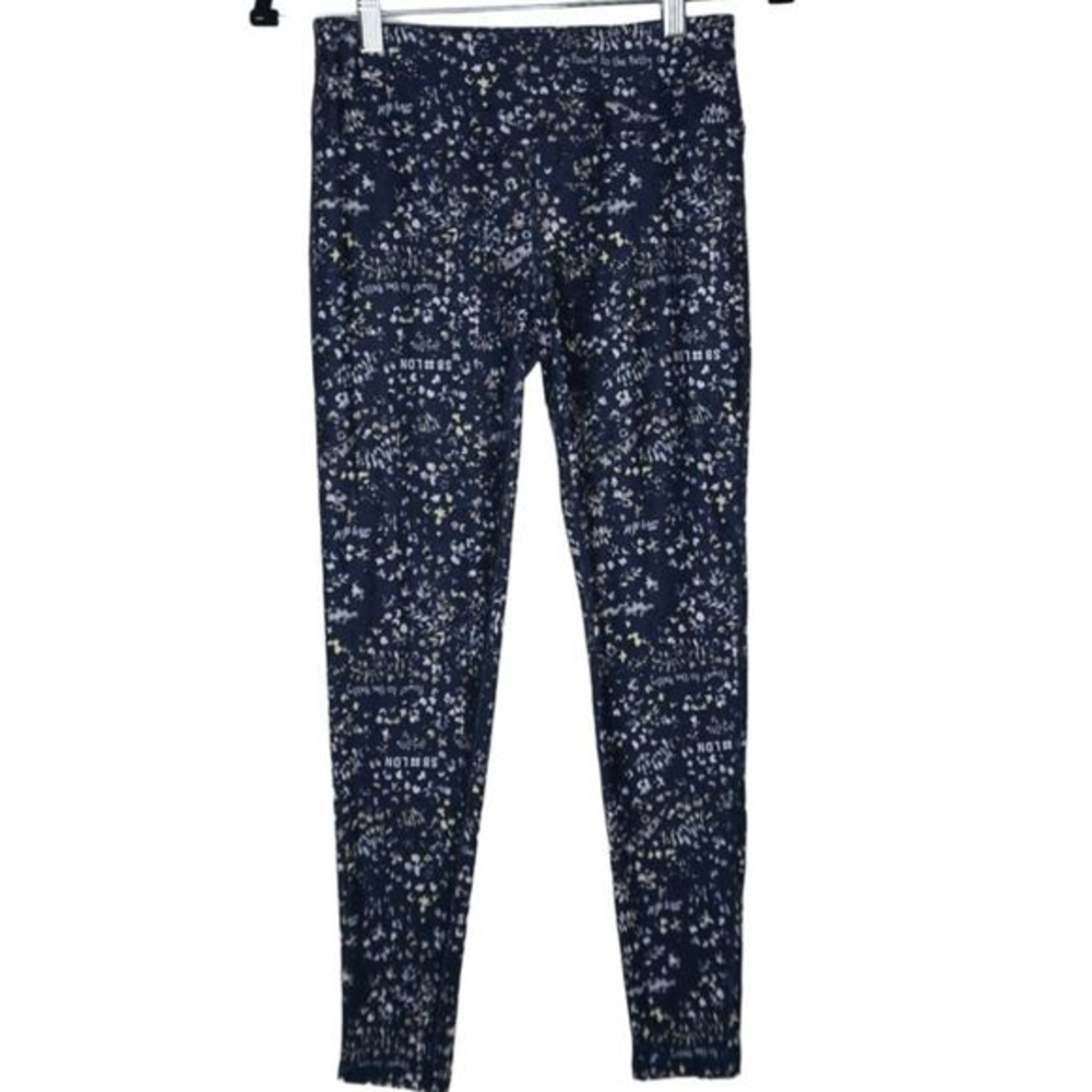Sweaty Betty Women's Contour Leggings Sz Small Short Beetle Blue Stay Wild